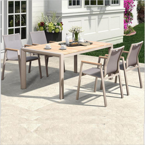 Juego de Muebles de Aluminio para Exteriores, Diseño Moderno, Mesa y Sillas para Patio, <span class=keywords><strong>Bistro</strong></span>, Hotel, Resort, Jardín, Restaurante - Product Image 1
