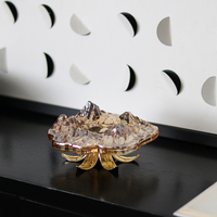 Cendrier de table en métal et verre de vente chaude Mountain Design pour fumer des cigarettes