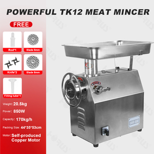 Horus TK-12 850W Direct Usine 201S.S. Machine à hacher la <span class=keywords><strong>viande</strong></span> électrique avec lames de 6 mm et 8 mm, engrenage à vis sans fin - Product Image 2