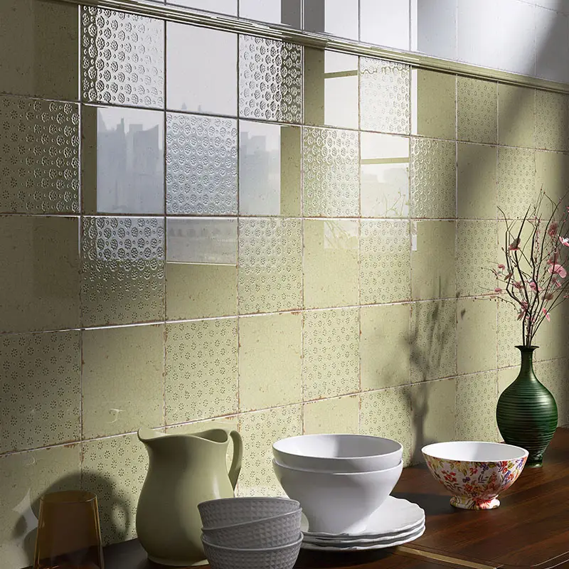 2x2 Zoll quadratisch glasierte Porzellan Backs plash Wandfliesen Badezimmer Dusche Wand dekorieren Fliesen