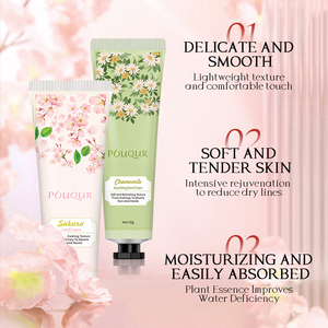 Crème pour les mains douce à l'huile d'olive POUQUR |   Forme un <span class=keywords><strong>film</strong></span> protecteur pour retenir l'humidité, répare les mains sèches et rugueuses et prévient la perte d'humidité. - Product Image 3