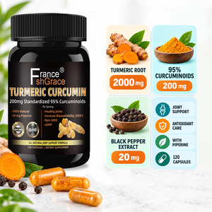Cápsulas de Cúrcuma y Curcumina Shecome de Alta Calidad, Suplemento para la Salud de las Articulaciones para Adultos, Suplemento Herbal de Cúrcuma - Product Image 5