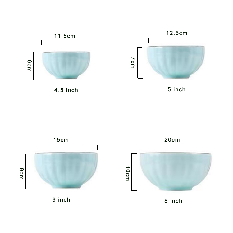 Wholesales Amazon top seller big color ceramic ramen bowl soup noodles bowl