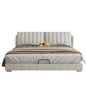 Modern Tufted Fabric <b>Bed</b> 1.8M Double <b>Bed</b> Bedroom Master <b>Bed</b> High Box <b>Storage</b> <b>Bed</b> - Product Image 5