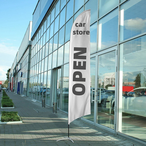 Small MOQ Outdoor Flying Banner Promotion Custom Printed Advertising Feather Teardrop <strong>Flag</strong> Bali Bow Beach <strong>Flag</strong> <strong>With</strong> Cross <strong>Base</strong> - Product Image 4