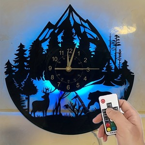 Creative Vinyl Record Wall <b>Clock</b> QUEEN Music Team 3D Retro <b>Clock</b> Living Room Decoration <b>LED</b> Quartz Wall <b>Clock</b> - Product Image 1