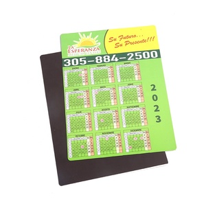 Custom New Designer Soft Magnetic Calendar Fridge Magnet Promotional Advertising Customized Fridge Magnet Calendar