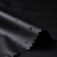 100% polyester imperméable PU revêtement mode vêtements de pluie veste tissu, léger et respirant, vêtements de pluie décontractés