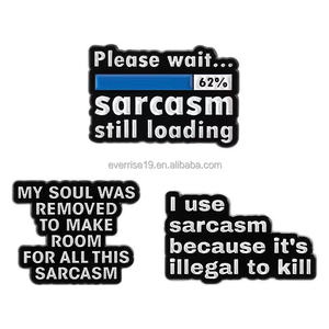 Broche de cita <span class=keywords><strong>en</strong></span> inglés Snarky con broche de barra de progreso de sarcasmo para el Día de San Valentín Pascua y regreso a la escuela Artesanía de metal - Product Image 5