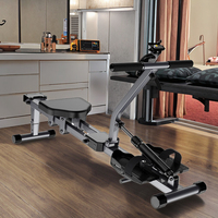 Entrenador de Deportes de Fitness para uso doméstico, máquina de remo de resistencia hidráulica de doble pista, entrenador de remo Abdominal