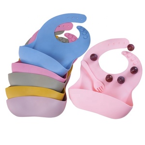 Set de Baberos de Silicona para Bebé, Impermeables, con Cuello Ajustable, Diseño Estampado, Vajilla para Niños Pequeños, Logotipo Personalizado, Venta al Por Mayor - Product Image 1