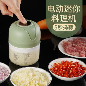 Shanggan Electric Mini Food Processor Battery Operated Portable Garlic Mincer For Kitchen Use - Product Image 1