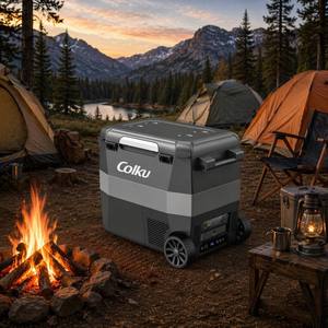 Réfrigérateur portable ABS 12V 24V à faible bruit et anti-vibration, alimenté par batterie, 57L, <span class=keywords><strong>pour</strong></span> camion, camping-car, caravane, <span class=keywords><strong>remorque</strong></span> - Product Image 1