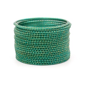 Brazaletes de Aluminio con Diseño de Zari Dorado Calibre 94 98, Brazaletes Tradicionales de Moda en Cientos de Colores - Product Image 6