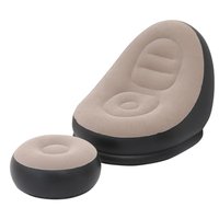 Canapé gonflable portable avec pouf, doux et confortable, parfait pour la maison, le camping en plein air, les fêtes, installation et rangement faciles