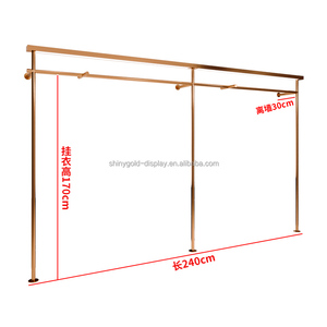 Negozio <span class=keywords><strong>di</strong></span> <span class=keywords><strong>abbigliamento</strong></span> all'ingrosso al dettaglio <span class=keywords><strong>abbigliamento</strong></span> da donna espositore per <span class=keywords><strong>abbigliamento</strong></span> oro rosa Boutique oro scaffale a muro per negozio <span class=keywords><strong>di</strong></span> <span class=keywords><strong>abbigliamento</strong></span> - Product Image 5