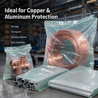 Sacs d'emballage plats en PE biodégradable anti-oxydation et résistants à l'humidité pour pièces en cuivre et en aluminium, taille/couleur personnalisées, sérigraphie