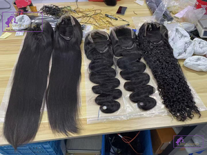 2025 nouveau SDD Jet Black cheveux vietnamiens bruts vague de corps <span class=keywords><strong>M</strong></span> délié Lagos cuticule aligné vendeur réputé sans colle dentelle frontale perruque - Product Image 6