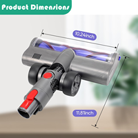 Brosse d'Accessoires d'Aspirateur pour Dyson V6 V7 V8 V10 V11 V15 avec Phares, Accessoires d'Aspirateur pour Parquets et Tapis