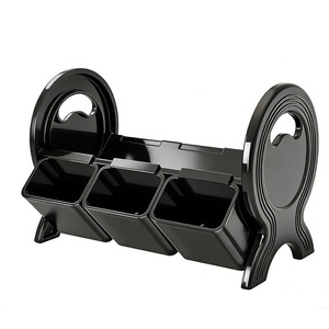 Home <b>Desktop</b> Tilting Book Stand Multi Functional Storage Rack With Pen Holder For Office Organizing Black Rectangle Shape - Product Image 4