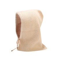 Automne hiver chaud lapin fourrure cagoule cache-cou à capuche chapeau tricoté avec style de caractère pour les femmes