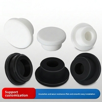 Tapón de silicona para orificios, tapón de goma negro para chasis ABS, tapones de goma impermeables