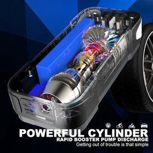 Démarreur <span class=keywords><strong>de</strong></span> voiture portable Jumper Booster 4000A 12V, batterie externe, pompe à air, gonfleur <span class=keywords><strong>de</strong></span> pneus, charge USB-C, écran numérique, lumière LED - Product Image 4