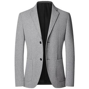 Traje de <span class=keywords><strong>Hombre</strong></span> de Mediana Edad, Estilo Casual para Primavera/Otoño, Blazer de una Pieza, 100% Poliéster, Tela de Lana Peinada - Product Image 2