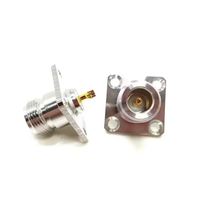 Adaptateur de câble coaxial RF N femelle bride montage sur panneau Jack 4 trous soudure tasse châssis Rf connecteur