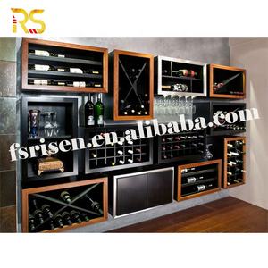 Casier à vin mural personnalisé en acier inoxydable Support de stockage de vin et présentoir pour <span class=keywords><strong>HomeBar</strong></span> Cave à vin Solution de porte-bouteilles design - Product Image 4