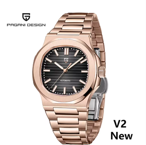 Montres PAGANI DESIGN 1728 pour homme, montre automatique de luxe pour homme, mécanique, 40 mm, bracelet en acier inoxydable, <span class=keywords><strong>verre</strong></span> saphir AR. - Product Image 5
