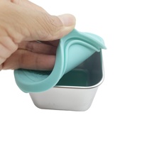 Couvercles en silicone hermétiques sans BPA, mini boîte de conservation alimentaire en métal pour accessoires de bento, condiments et restes