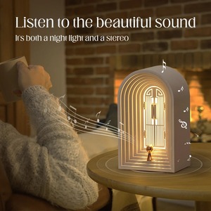 Nordic LED <b>Touch</b> Lamp <b>Bedside</b> Night <b>Light</b> Creative Gift Kid Bluetooth Audio Desktop <b>Light</b> Wireless Music Player Table Lamp Decor - Product Image 4