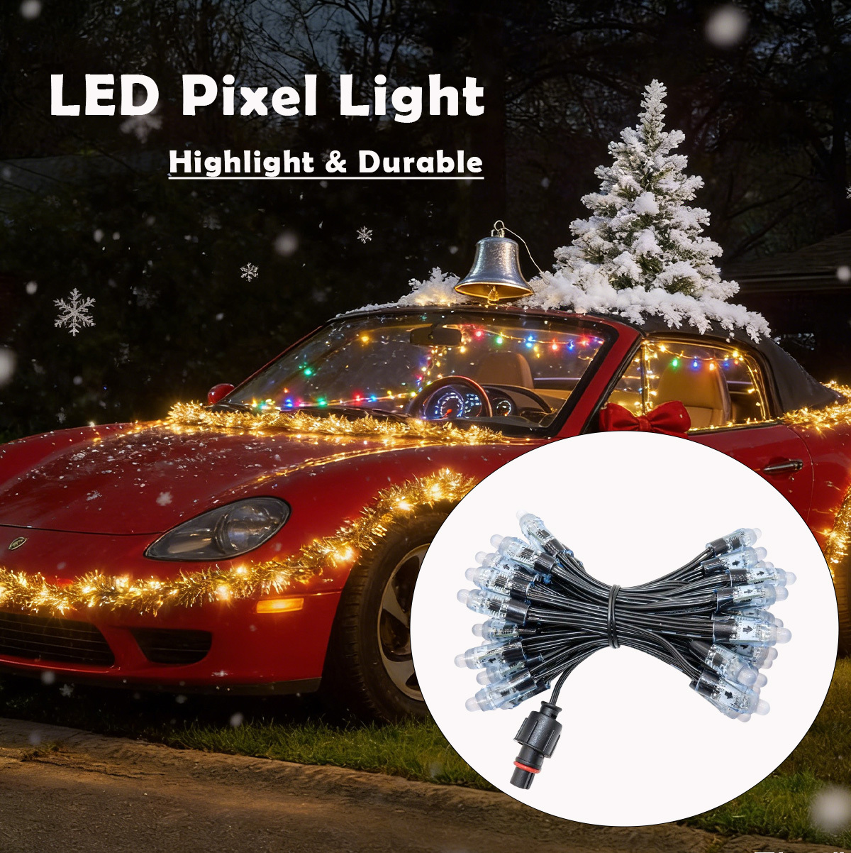 IP68 Plastic LED Decorative Lights 12V 12mm WS2811 RGB Pixel Lighting Source Concert Lighting Outdoor Holiday App Control