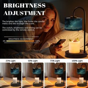 Dimmable 4-Bulb Missile Launch Night Light Decor Candle Warmer Lamp avec Timer Pendaison de crémaillère Cadeau d'anniversaire pour femmes Chine - Product Image 3