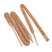 Poteau en fibre de coco naturelle avec bâton en bois pour plantes grimpantes d'intérieur et d'extérieur, support de jardinage