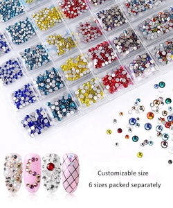 คริสตัลทรงกลมแบบแบนด้านล่าง ขนาดสั่งทำได้ รุ่น CY 6 Grids SS3-SS10 สำหรับตกแต่ง DIY - Product Image 5