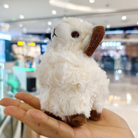 En gros, Porte-clés pendentif en peluche petit chèvre mignon à coins arrondis, style dessin animé, jouet et décoration de sac, cadeau
