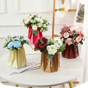 Wholesale Flower Arrangement Bag Waterproof Flower Packaging Bag Bouquet Flower Bag Box