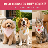 Bandana triangulaire en coton imprimé personnalisé pour animaux de compagnie, avec emballage sur mesure pour les commandes de distributeurs