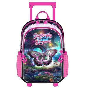 Superpack fábrica personalizada niños Trolley mariposa escuela mochila bolsa conjuntos, mochila para niños equipaje maleta para viajes - Product Image 3