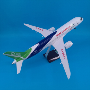 Modèle d'avion en résine moulée sous pression <span class=keywords><strong>COMAC</strong></span> C919 1/80 de 47 cm avec éclairage LED, prototype <span class=keywords><strong>COMAC</strong></span>, ornement d'aviation avec base de présentation - Product Image 6