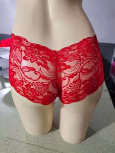 ชุดชั้นในลูกไม้สีแดงลายดอกไม้สำหรับผู้หญิงสาวๆ - Product Image 6