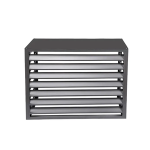 Modern <b>Rectangle</b> Metal Slat Fence <b>Planter</b> Box with UV Resistant Painted Finish 3D Modeling Service for Backyard Landscape Decor - Product Image 4