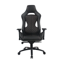 Chaise de jeu en cuir PU et PVC, base en fer, rotation à 360 degrés, design ergonomique, hauteur réglable, vente en gros