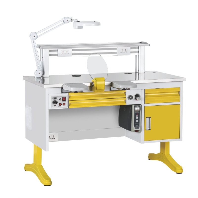 Two People Dental Lab Bench 850mm Dental Laboratory Work Benches With Suction