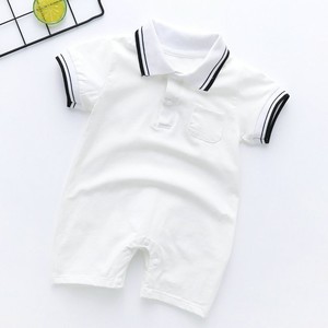 Tutina Estiva in Cotone <span class=keywords><strong>per</strong></span> Neonati, Pagliaccetto a Maniche Corte in Maglia <span class=keywords><strong>per</strong></span> Bambini e Bambine, Stile Casual Uniforme da Baseball - Product Image 4