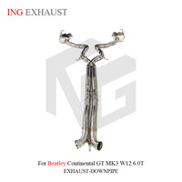 Catback d'échappement haute Performance ING pour Bentley Continental GT MK3 W12 6.0T avec soupape de silencieux système d'échappement de tuyaux de course automatique