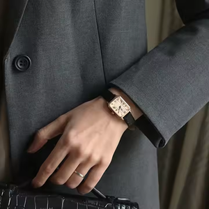 2025 Mới Phổ Biến Thương Mại Nước Ngoài Thời Trang Vuông La Mã Thời Gian Đồng Hồ Thạch Anh Đồng Hồ Giản Dị Đơn Giản Nhỏ Tươi Của Phụ Nữ Đồng Hồ - Product Image 6