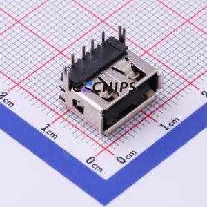 909-251A1023D10100 USB Connector Bent Lead Through Hole Connector Type-A USB 2.0 Female Right Angle Insert - Product Image 1